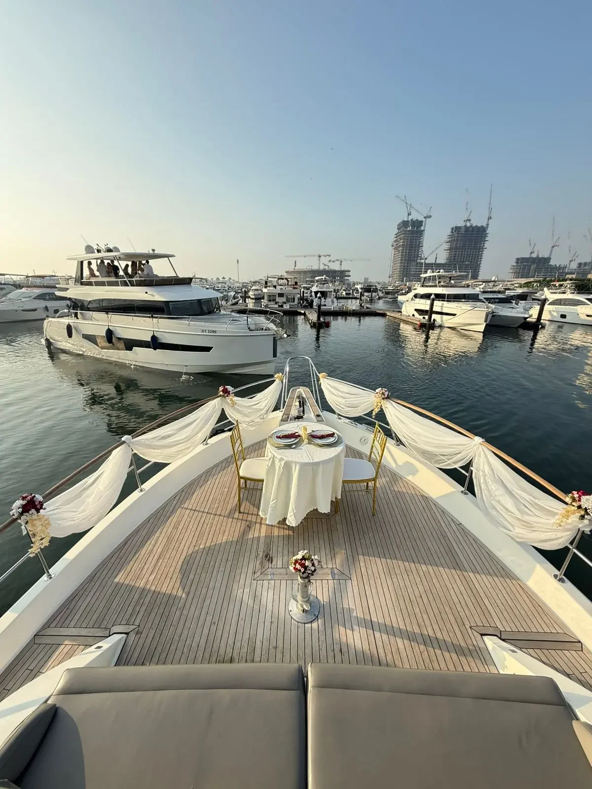 Outdoor space aboard Zenith 64