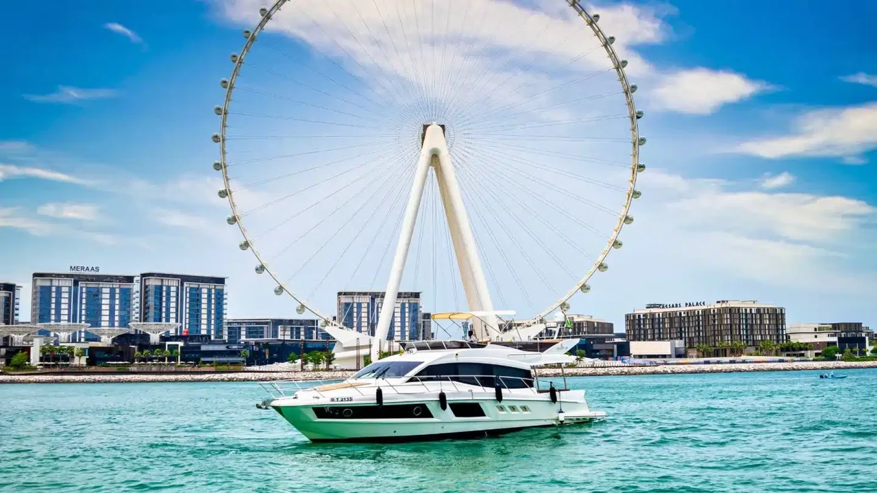 Anna 50 beside the Ain Dubai observation wheel