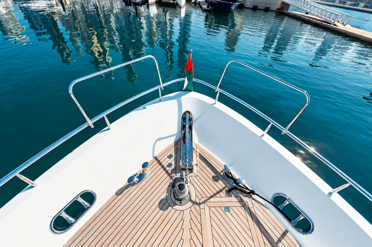 Eclipse yacht foredeck lounge area with circular sunbeds and panoramic ocean views