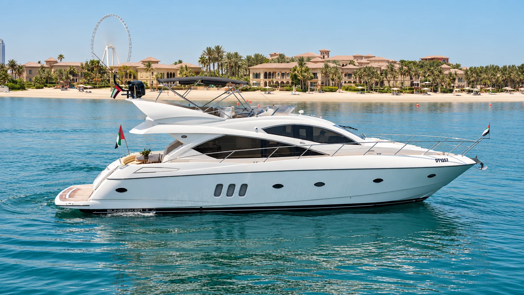 Exterior view of Sunseeker Satoshi 70