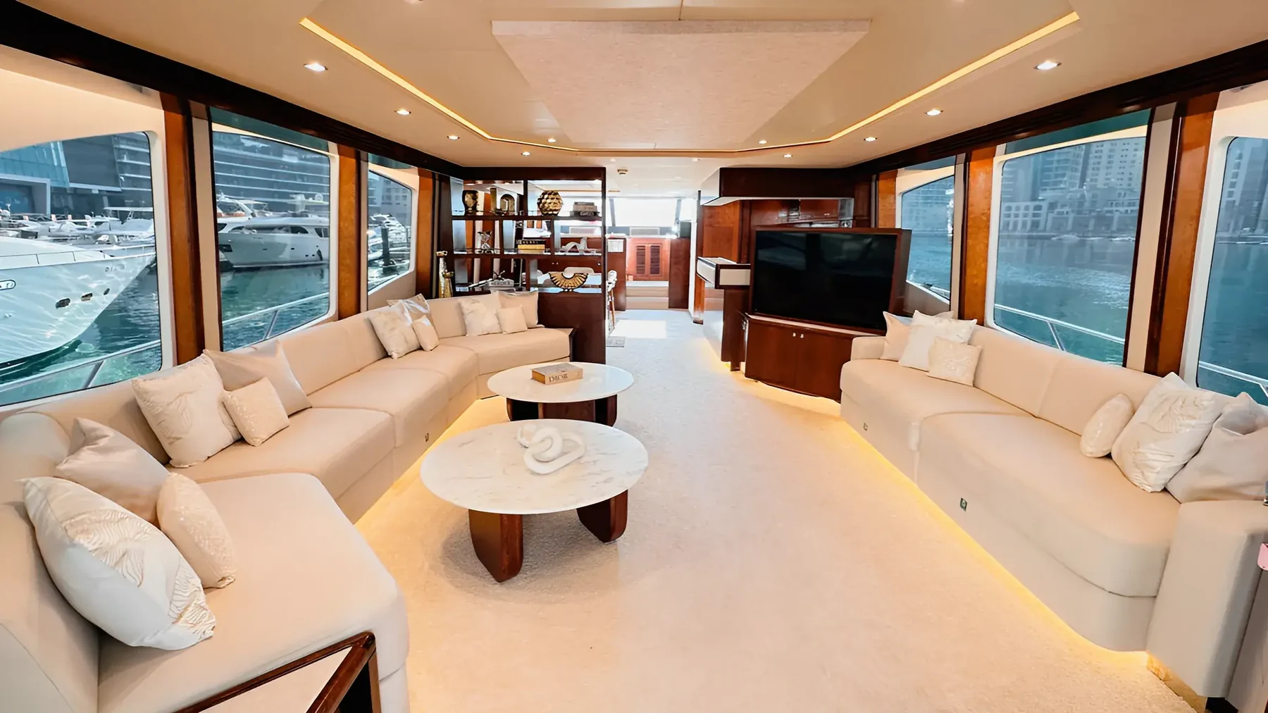 Interior lounge of Xclusive 34