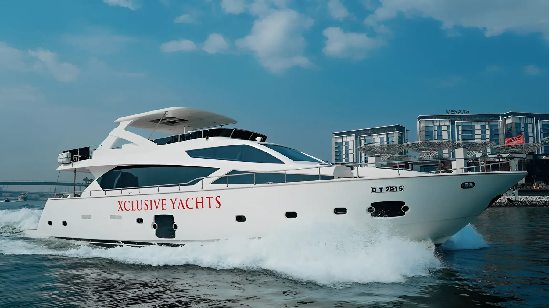 Exterior underway from another angle of Xclusive 37